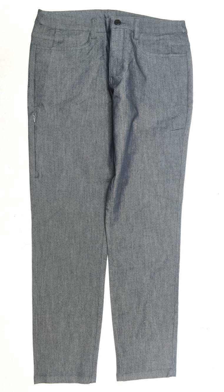 BYLT Tech Denim Everyday Pants Mens 33 Dark Gray Slim Fit Tapered 4-Way Stretch